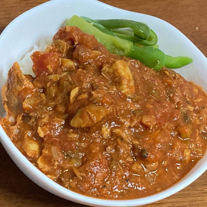 さば缶トマト煮込みカレー